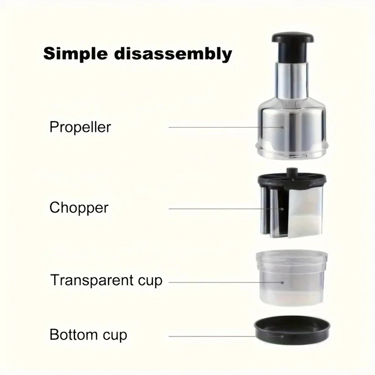 Stainless Steel Garlic & Onion Chopper – 304 Steel Patting Knife Food Mincer & Dicer Tool | Homevera