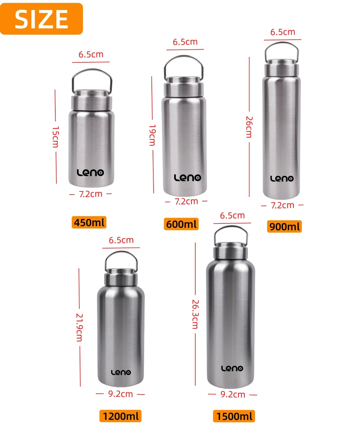 Large Capacity Stainless Steel Sports Water Bottle – Durable Metal Flask for Gym, Camping & Outdoor Use