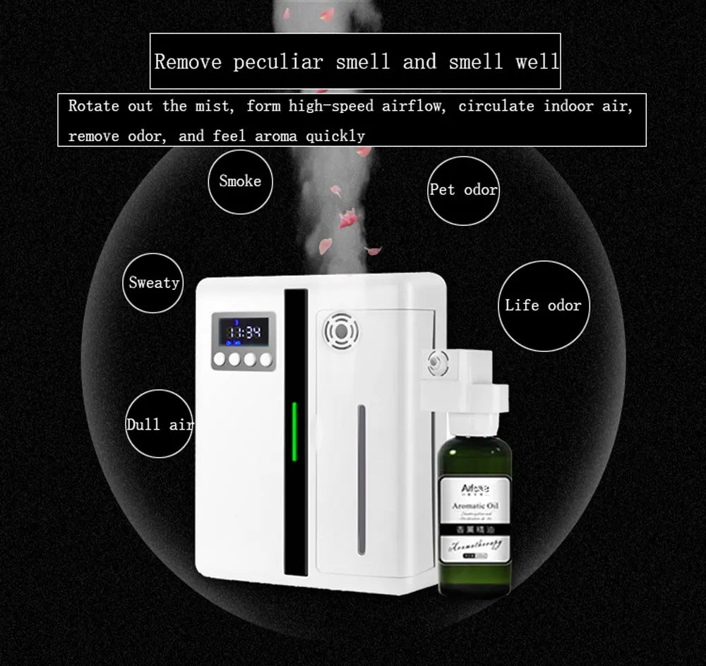 Wall-Mounted Scent Machine – 160ml Hotel-Grade Aroma Diffuser with Fan & Bluetooth