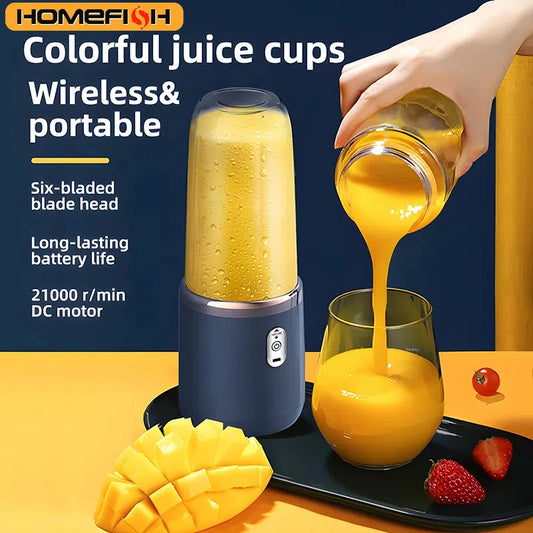 Multifunctional Portable Juice Blender – Rechargeable Dual Cup Juicer | Homevera