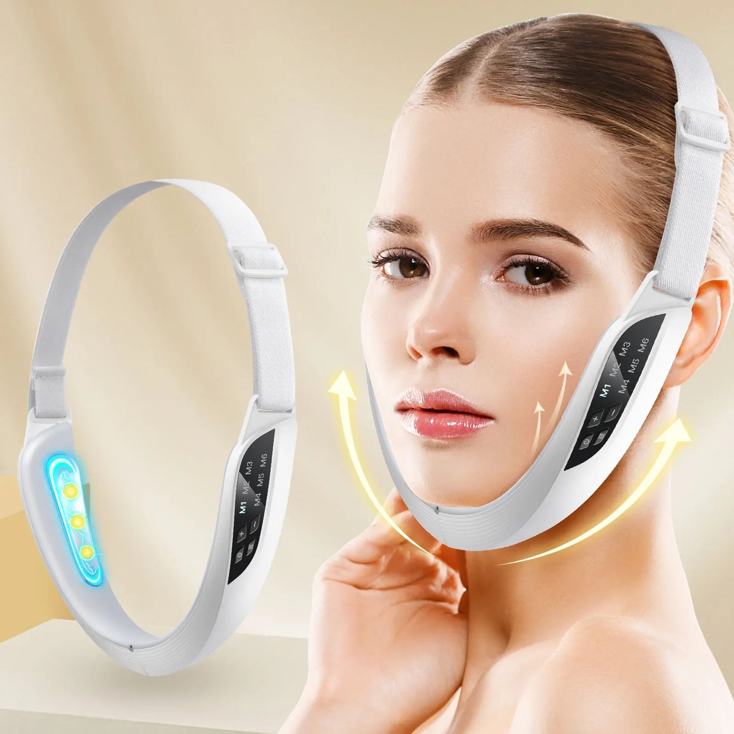 Electric V-Face Lifting Beauty Device – 6 Modes EMS Micro-Current Facial Sculpting Massager