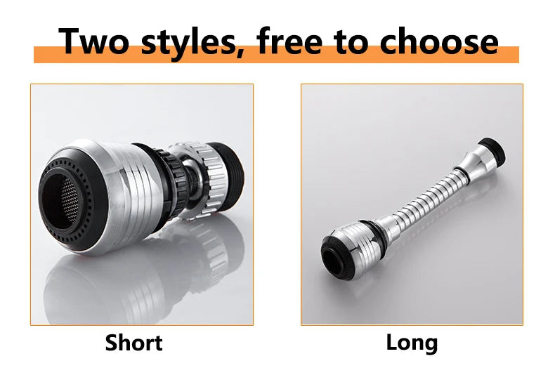 360° Rotating Faucet Aerator – Dual-Mode High-Pressure Sink Water Saver