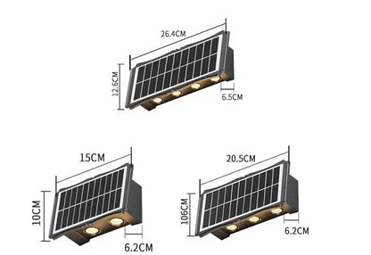 Solar Wall Lamp – Outdoor LED Waterproof Light for Garden, Balcony, and Porch | Homevera