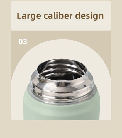 600ml Stainless Steel Thermal Water Bottle – Leakproof Insulated Travel Mug for Hot & Cold Drinks