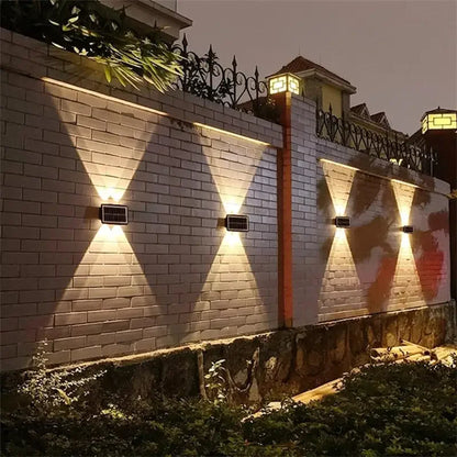 Solar Wall Lamp – Outdoor LED Waterproof Light for Garden, Balcony, and Porch | Homevera