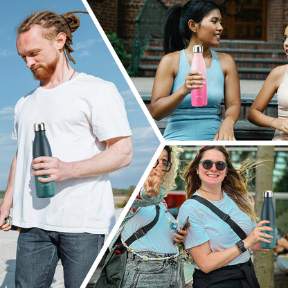 500ml Stainless Steel Insulated Water Bottle – Double Wall Vacuum Flask for Hot & Cold Drinks | Homevera