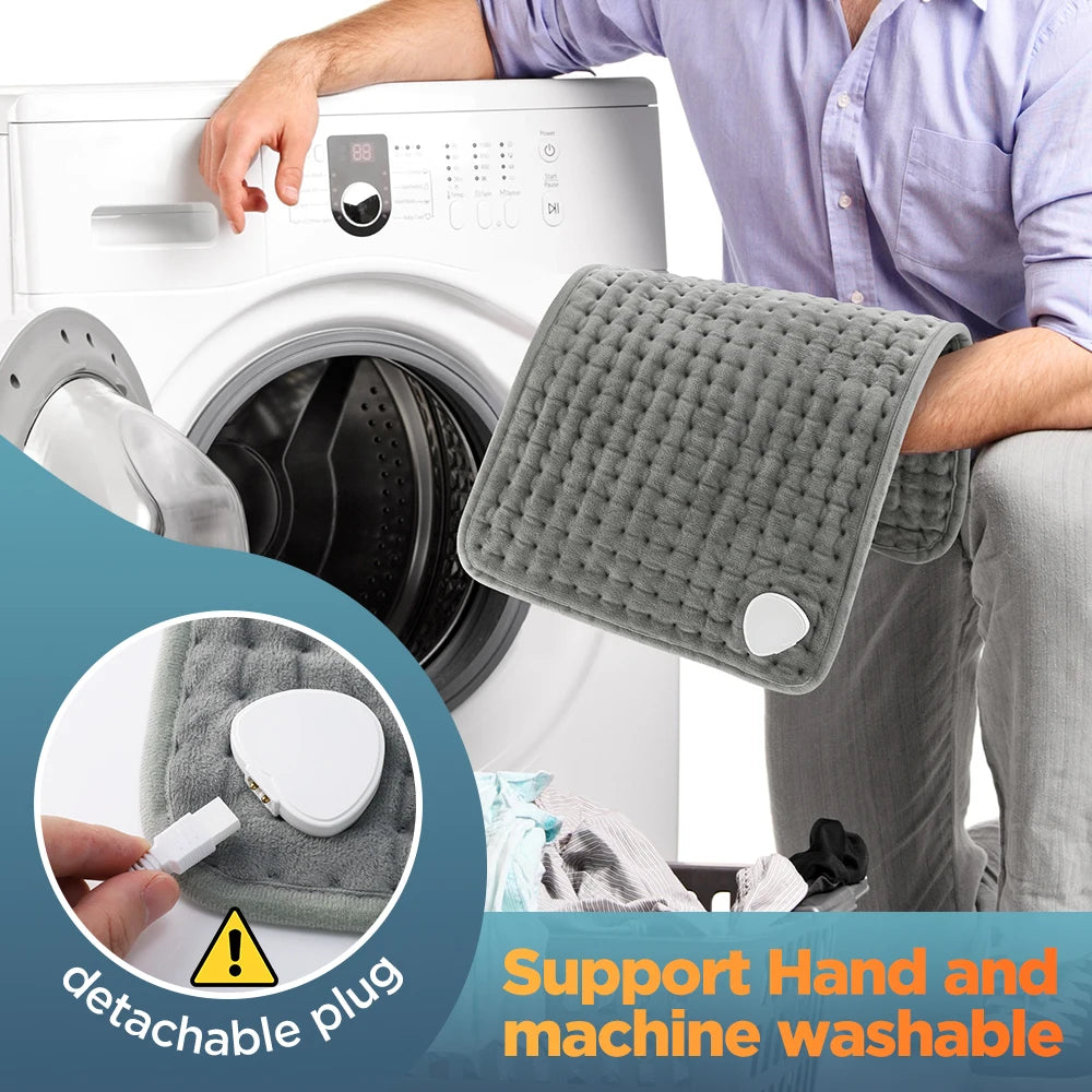 30×60cm Electric Heating Pad – 9/10 Level Adjustable Hot Compress Blanket for Back, Legs & Hands