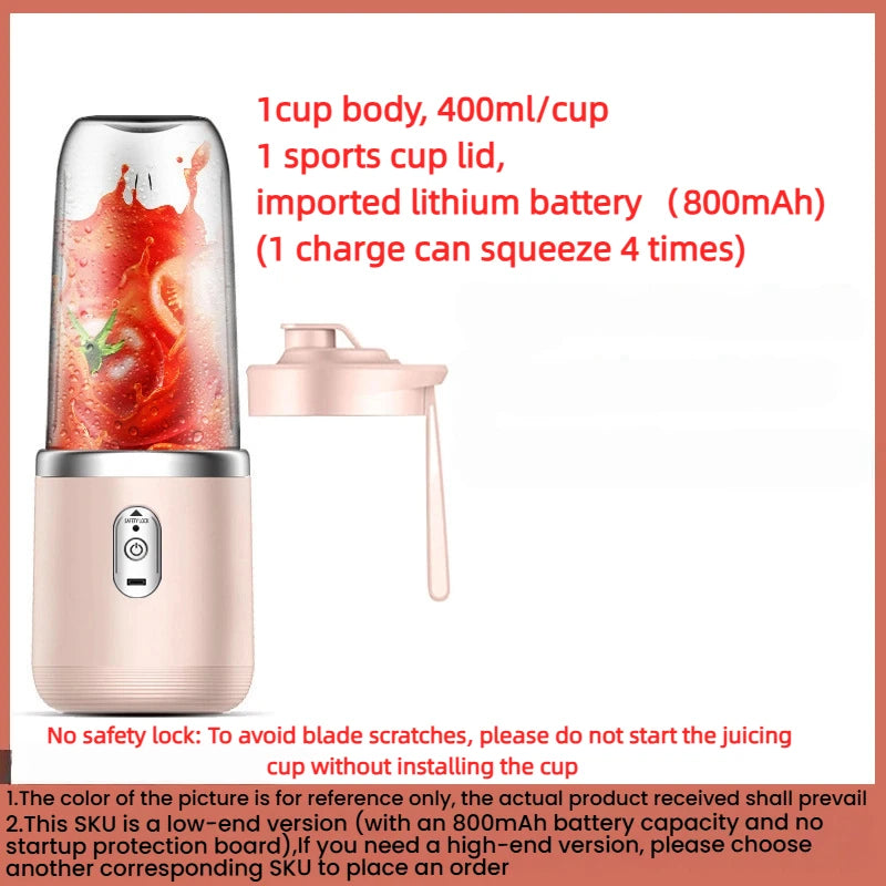 Multifunctional Portable Juice Blender – Rechargeable Dual Cup Juicer | Homevera