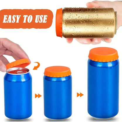 6PCS Silicone Can Lids Set – Leak-Proof Reusable Soda & Beer Bottle Covers