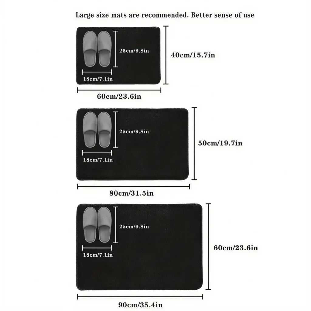 Homevera Super Absorbent Coral Velvet Floor Mat – Anti-Slip Bathroom & Door Mat