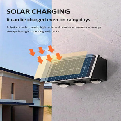 Solar Wall Lamp – Outdoor LED Waterproof Light for Garden, Balcony, and Porch | Homevera