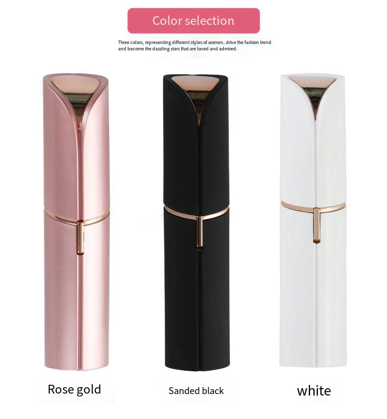 Electric Facial Hair Remover for Women – Painless Lipstick-Style USB Trimmer