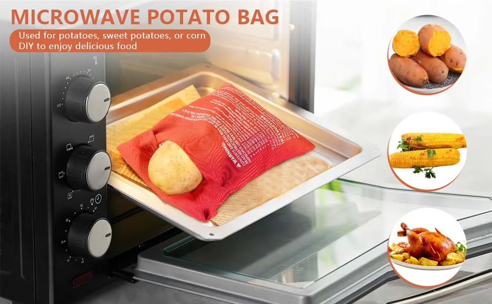 Microwave Potato Cooker Bag – Quick & Easy Baked Potato Maker (1PC / 2PCS Options)