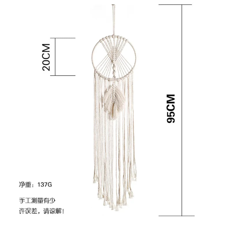 Macrame Dream Catcher Nordic Tapestry for Ramadan & Eid | Boho Wall Décor | Homevera