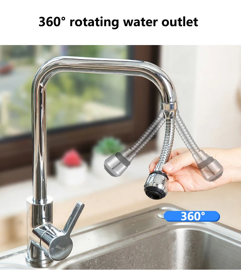 360° Rotating Faucet Aerator – Dual-Mode High-Pressure Sink Water Saver