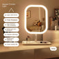 Niche Modern Desktop Vanity Mirror – 3 Color LED Touch Makeup Mirror | Homevera