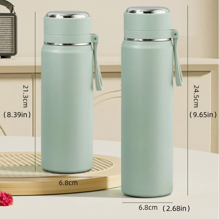 600ml Stainless Steel Thermal Water Bottle – Leakproof Insulated Travel Mug for Hot & Cold Drinks