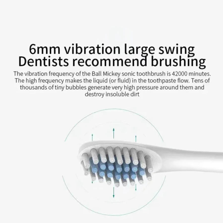 X3 Electric Ultrasonic Toothbrush – 6-Speed USB Rechargeable Waterproof Adult Tooth Cleaner, Soft Bristles, Automatic Couple Set