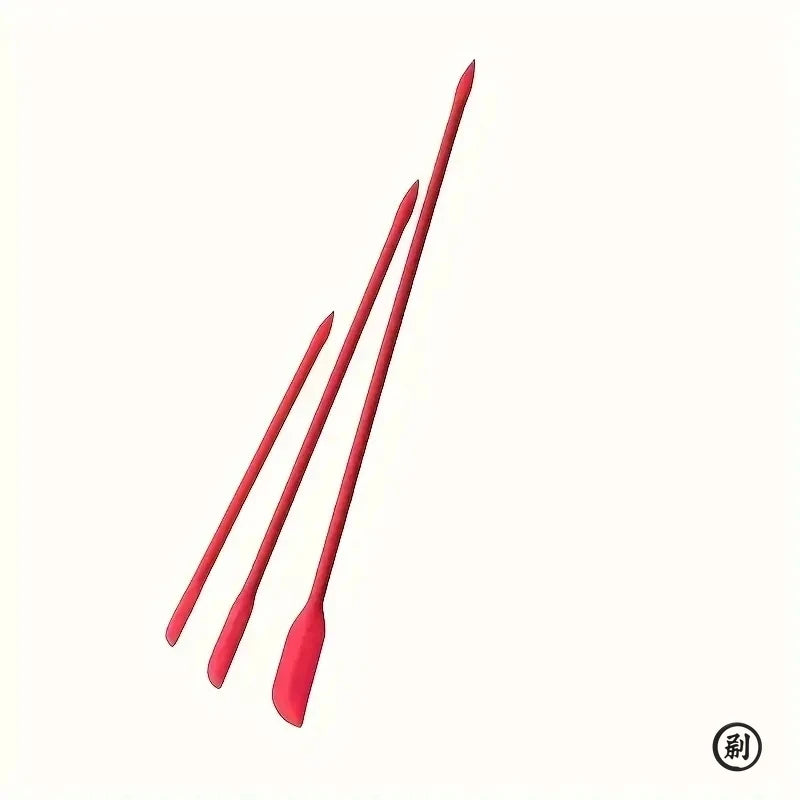 3-Piece Mini Silicone Spatula Set – Heat-Resistant Kitchen Tools for Jars, Bottles & Baking