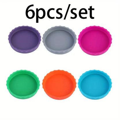 6PCS Silicone Can Lids Set – Leak-Proof Reusable Soda & Beer Bottle Covers