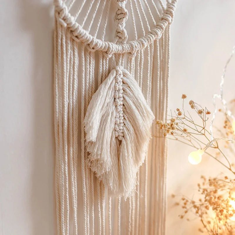 Macrame Dream Catcher Nordic Tapestry for Ramadan & Eid | Boho Wall Décor | Homevera