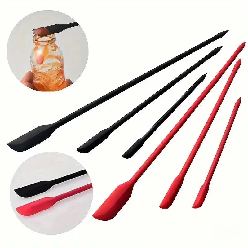 3-Piece Mini Silicone Spatula Set – Heat-Resistant Kitchen Tools for Jars, Bottles & Baking