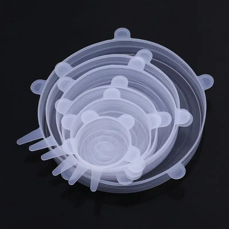 6pcs/set Silicone Stretch Lids, Reusable Durable Food Storage Lids for Bowls, Silicone Lids