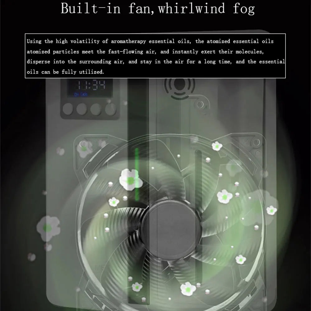 Wall-Mounted Scent Machine – 160ml Hotel-Grade Aroma Diffuser with Fan & Bluetooth