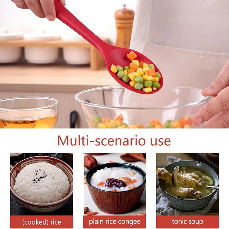 2-Piece Silicone Cooking Spoon Set