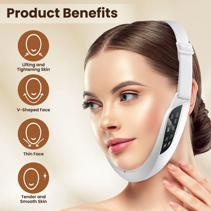 Electric V-Face Lifting Beauty Device – 6 Modes EMS Micro-Current Facial Sculpting Massager