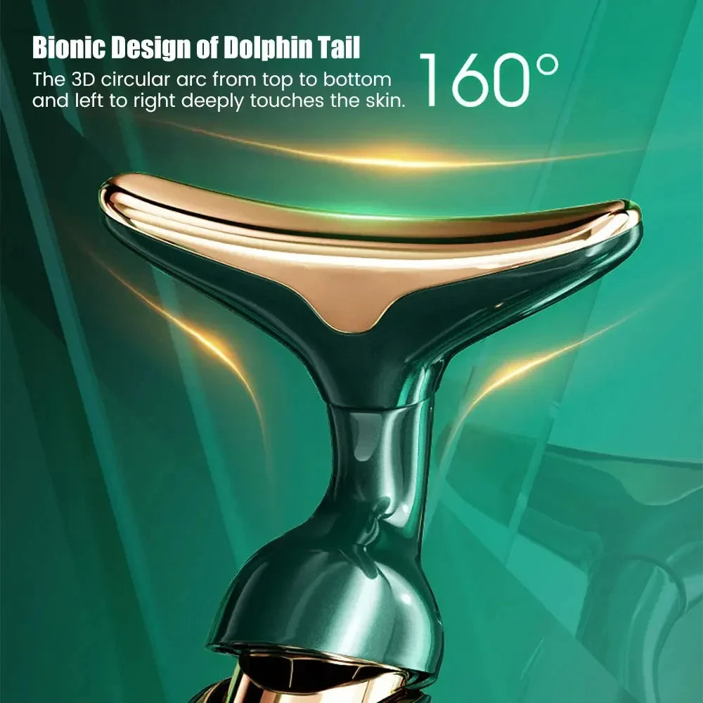 3-in-1 EMS Facial Lifting Device – Sonic Vibration Face, Neck & Eye Anti-Aging Massager