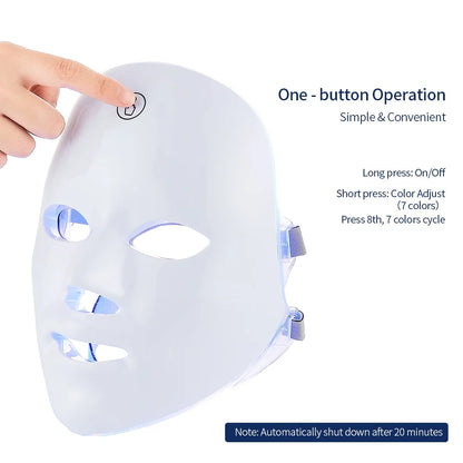 LED Face & Neck Mask – Rechargeable LED Photon Therapy Beauty Device
