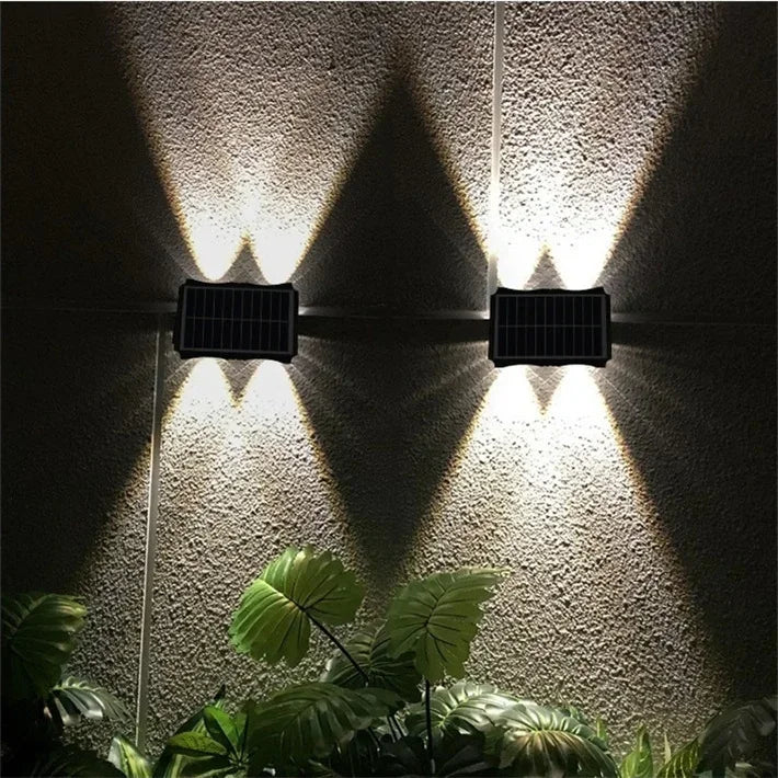 Solar Wall Lamp – Outdoor LED Waterproof Light for Garden, Balcony, and Porch | Homevera