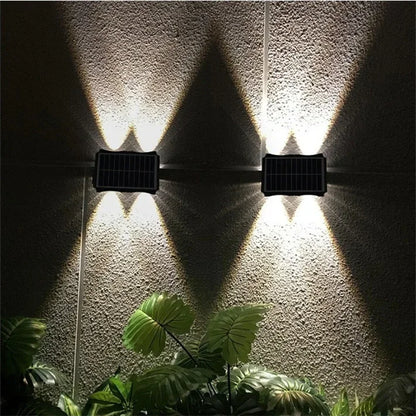 Solar Wall Lamp – Outdoor LED Waterproof Light for Garden, Balcony, and Porch | Homevera