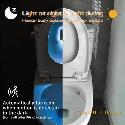 Toilet Night Light – Motion Sensor RGB 7-Color LED Bowl Light | Homevera