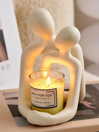 Heartwarming Loving Couple Resin Statue – A Timeless Modern Home Décor Accent for Bookshelves, Office Desks, and Nightstands