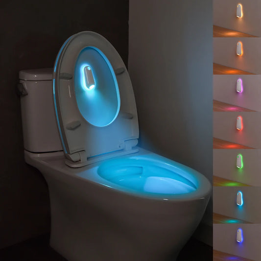 Toilet Night Light – Motion Sensor RGB 7-Color LED Bowl Light | Homevera