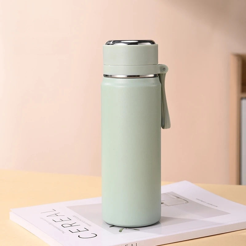 600ml Stainless Steel Thermal Water Bottle – Leakproof Insulated Travel Mug for Hot & Cold Drinks