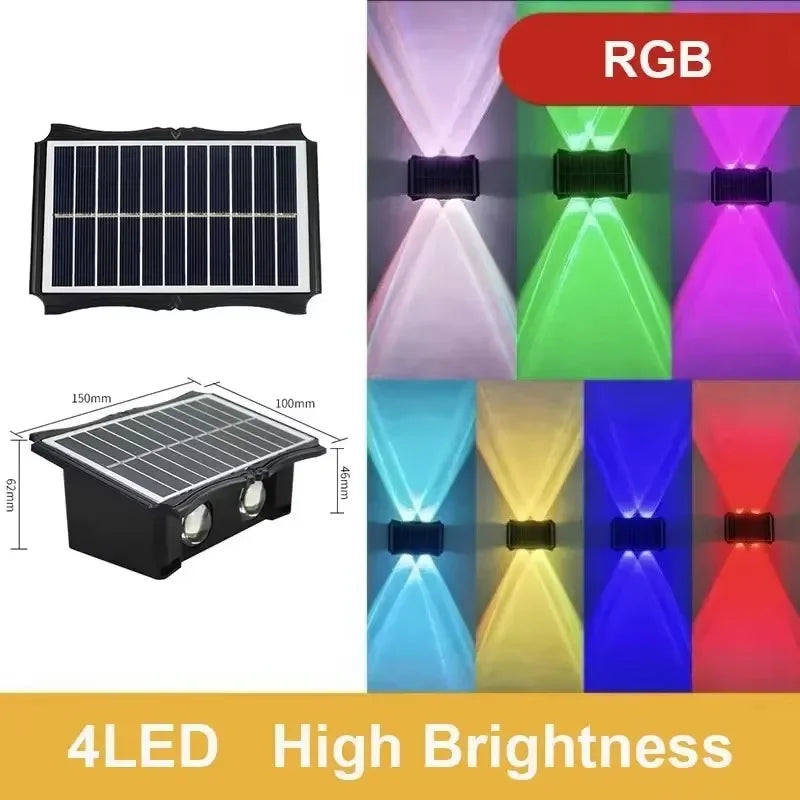 Solar Wall Lamp – Outdoor LED Waterproof Light for Garden, Balcony, and Porch | Homevera