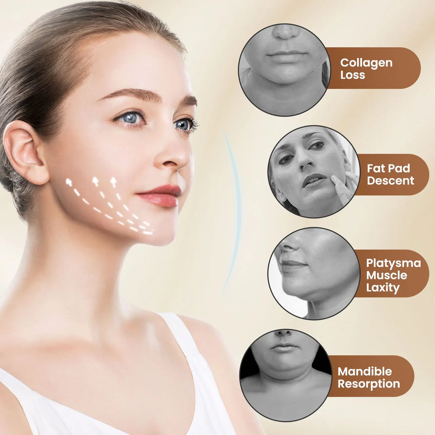 Electric V-Face Lifting Beauty Device – 6 Modes EMS Micro-Current Facial Sculpting Massager