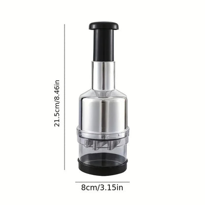 Stainless Steel Garlic & Onion Chopper – 304 Steel Patting Knife Food Mincer & Dicer Tool | Homevera