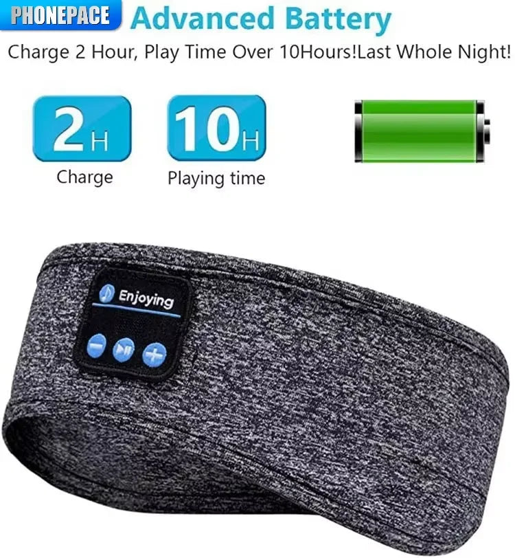 Wireless Bluetooth Sleeping Headband – Noise-Canceling Sports & Sleep Audio Mask