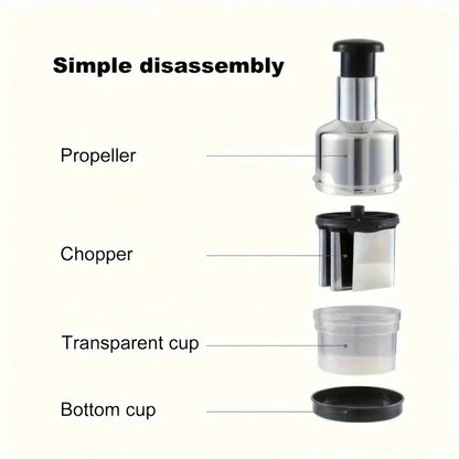 Stainless Steel Garlic & Onion Chopper – 304 Steel Patting Knife Food Mincer & Dicer Tool | Homevera