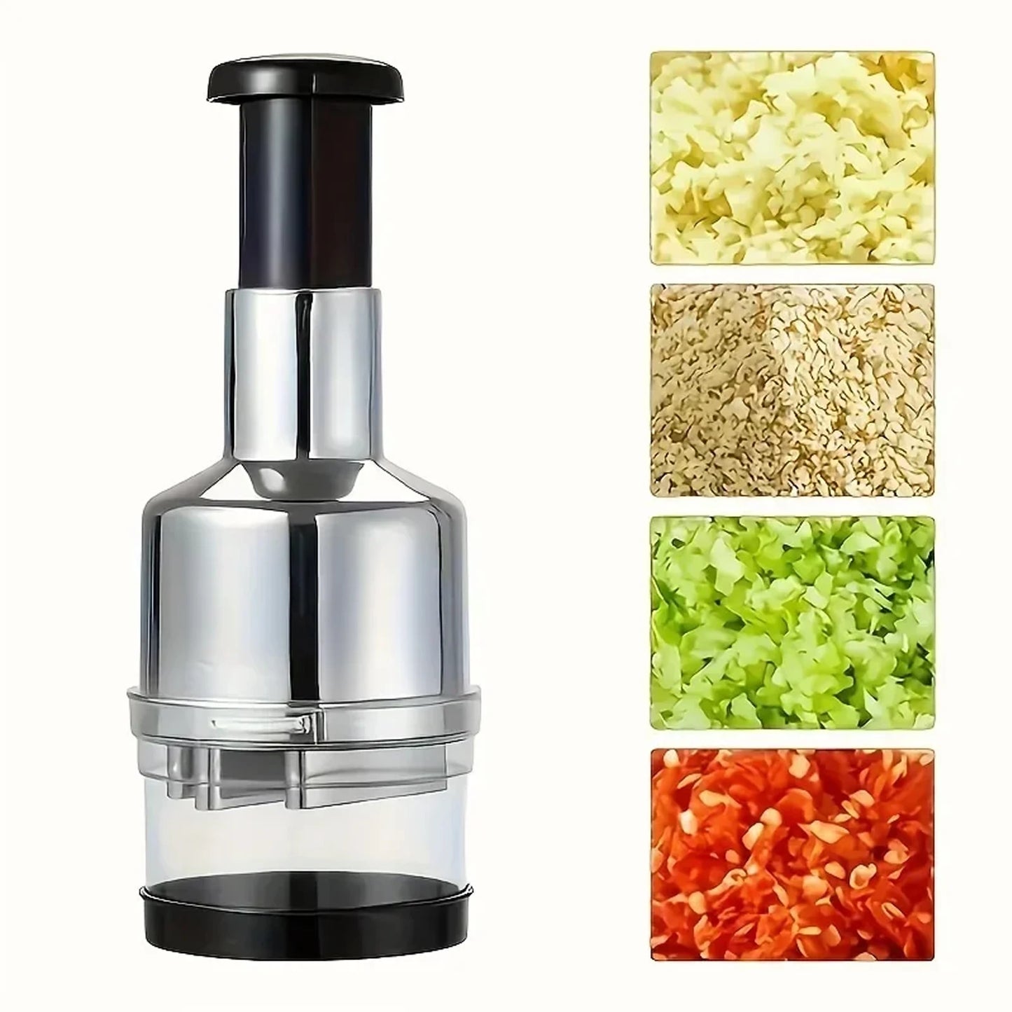 Stainless Steel Garlic & Onion Chopper – 304 Steel Patting Knife Food Mincer & Dicer Tool | Homevera