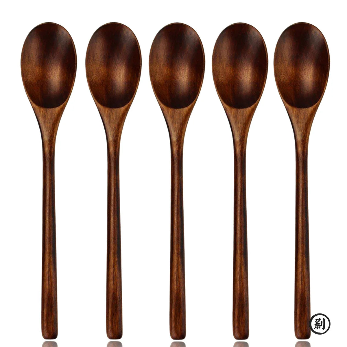 5-Piece Natural Wooden Spoon & Fork Set – Eco-Friendly Tableware for Cooking & Dining