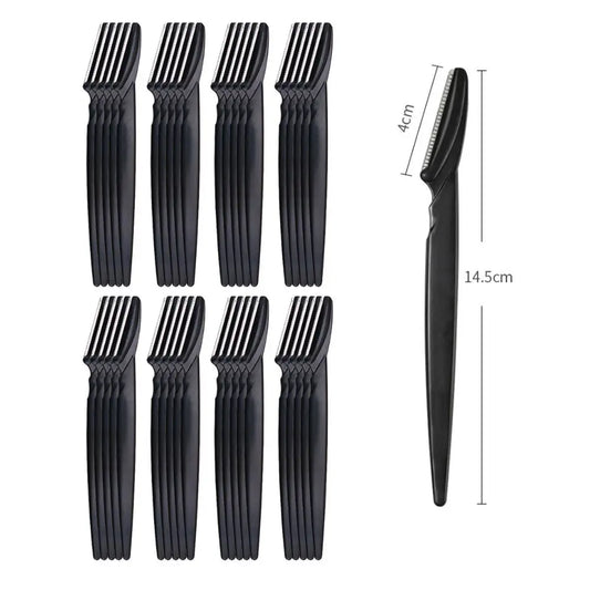 Professional Eyebrow Trimmer Kit for Women – Stainless Steel Facial Razor Set