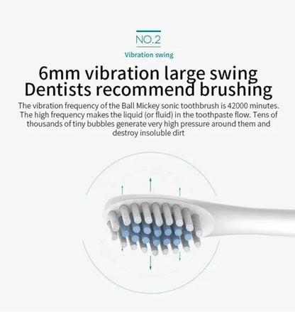 X3 Electric Ultrasonic Toothbrush – 6-Speed USB Rechargeable Waterproof Adult Tooth Cleaner, Soft Bristles, Automatic Couple Set