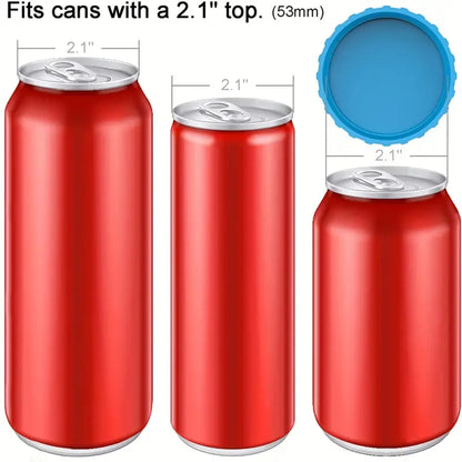6PCS Silicone Can Lids Set – Leak-Proof Reusable Soda & Beer Bottle Covers