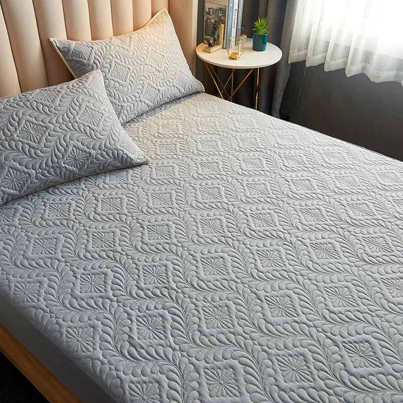 Waterproof Quilted Mattress Cover – Breathable Fitted Sheet Protector | Homevera