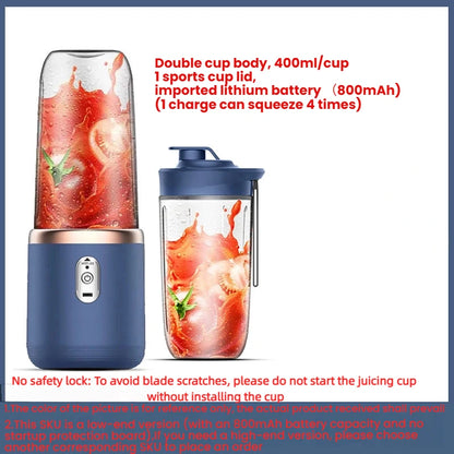 Multifunctional Portable Juice Blender – Rechargeable Dual Cup Juicer | Homevera